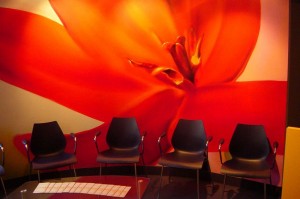 fassadengestaltung-dresden_innenraeume_airbrush_arztpraxis wartezimmer_blueten_dresden