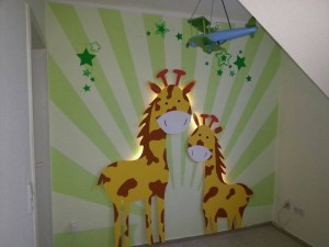 fassadengestaltung-dresden_innenraeume_kinderzimmer gestaltung_giraffen auf leinwand_dresden