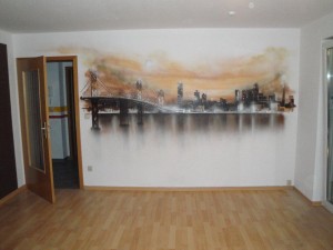 fassadengestaltung-dresden_innenraeume_moderne graffitigestaltung_skyline wohnzimmer_leipzig